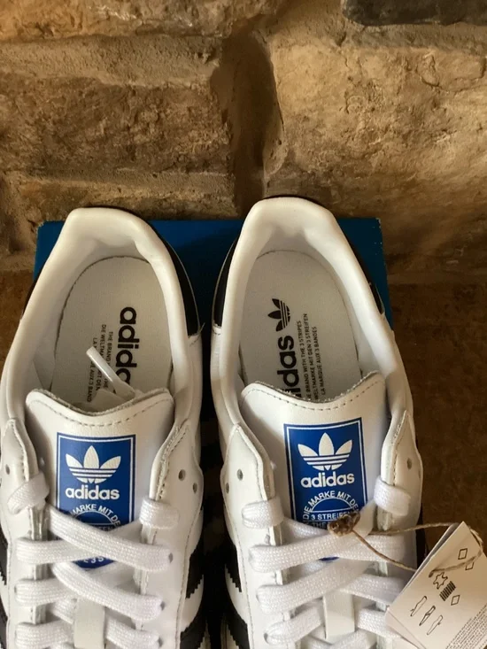 Adidas Samba OG Women 7.5 White Black Clear Granite IG9030 New In Box - Picture 5 of 7